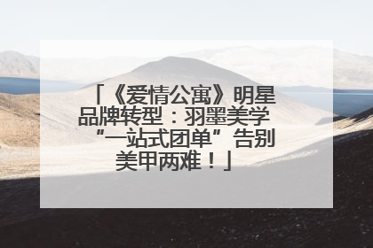 《爱情公寓》明星品牌转型：羽墨美学“一站式团单”告别美甲两难！