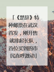 《楚辞》特种邮票在武汉首发，刚开售就排起长队，首位买到的市民直呼激动