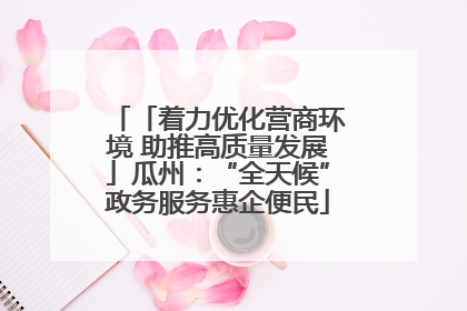 「着力优化营商环境 助推高质量发展」瓜州：“全天候”政务服务惠企便民