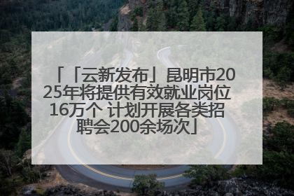 「云新发布」昆明市2025年将提供有效就业岗位16万个 计划开展各类招聘会200余场次