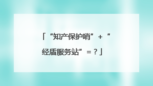 “知产保护哨”+“经盾服务站”=？