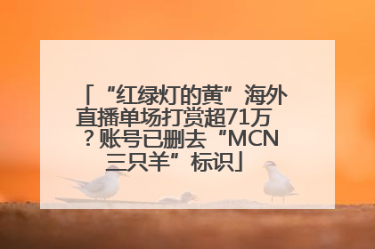 “红绿灯的黄”海外直播单场打赏超71万？账号已删去“MCN三只羊”标识