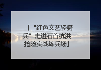 “红色文艺轻骑兵”走进石首抗洪抢险实战练兵场