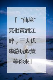 “仙境”亮相黄浦江畔，三大优惠游玩政策等你来