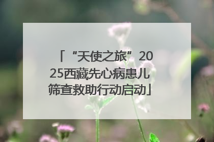 “天使之旅”2025西藏先心病患儿筛查救助行动启动