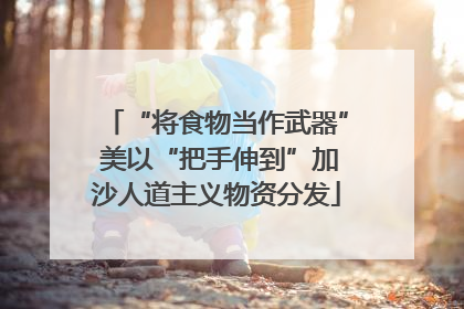 “将食物当作武器” 美以“把手伸到”加沙人道主义物资分发
