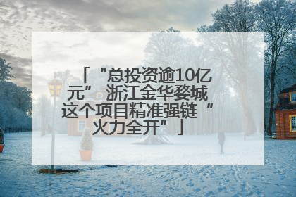 “总投资逾10亿元” 浙江金华婺城这个项目精准强链“火力全开”