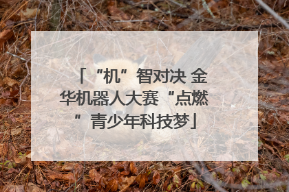 “机”智对决 金华机器人大赛“点燃”青少年科技梦