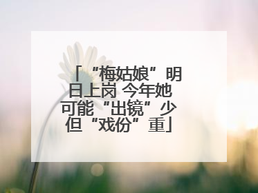 “梅姑娘”明日上岗 今年她可能“出镜”少但“戏份”重
