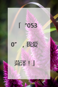 “0530”，我爱菏泽！
