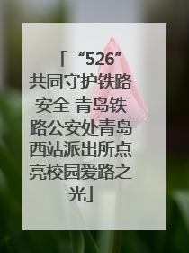 “526”共同守护铁路安全 青岛铁路公安处青岛西站派出所点亮校园爱路之光