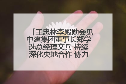 王忠林李殿勋会见中建集团董事长郑学选总经理文兵 持续深化央地合作 协力推动支点建设