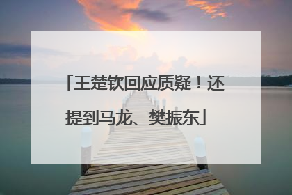 王楚钦回应质疑！还提到马龙、樊振东