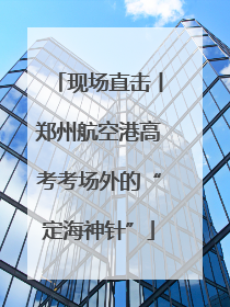 现场直击丨郑州航空港高考考场外的“定海神针”