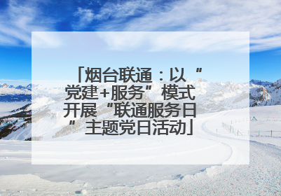 烟台联通：以“党建+服务”模式开展“联通服务日”主题党日活动