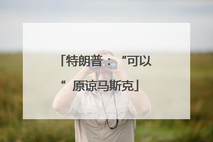 特朗普：“可以”原谅马斯克