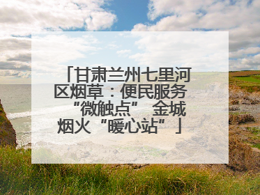 甘肃兰州七里河区烟草：便民服务“微触点” 金城烟火“暖心站”