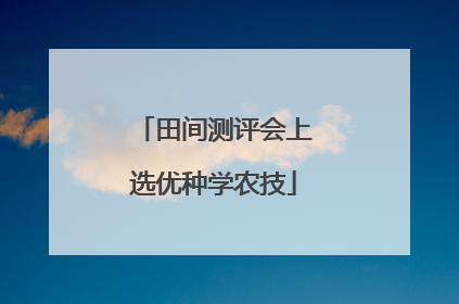 田间测评会上选优种学农技