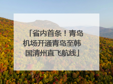 省内首条！青岛机场开通青岛至韩国清州直飞航线