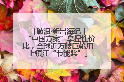 破浪·新出海记丨 “中国方案”拿捏性价比，全球近万艘巨轮用上镇江“节能桨”
