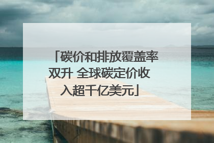 碳价和排放覆盖率双升 全球碳定价收入超千亿美元