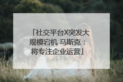 社交平台X突发大规模宕机 马斯克：将专注企业运营