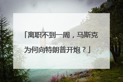 离职不到一周，马斯克为何向特朗普开炮？