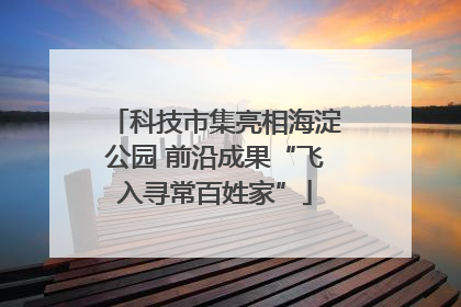 科技市集亮相海淀公园 前沿成果“飞入寻常百姓家”