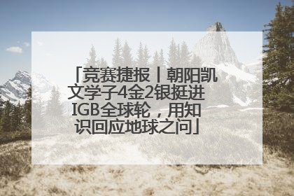 竞赛捷报丨朝阳凯文学子4金2银挺进IGB全球轮，用知识回应地球之问