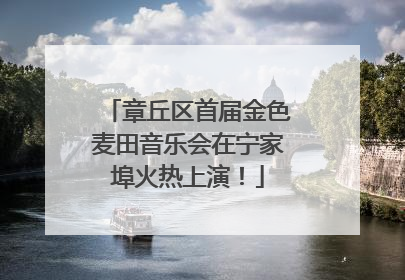 章丘区首届金色麦田音乐会在宁家埠火热上演！