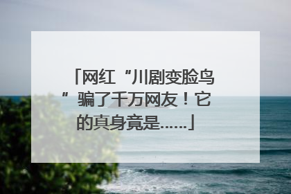 网红“川剧变脸鸟”骗了千万网友！它的真身竟是……