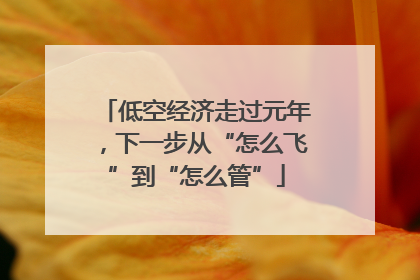 低空经济走过元年，下一步从“怎么飞”到“怎么管”