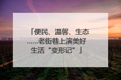 便民、温馨、生态……老街巷上演美好生活“变形记”