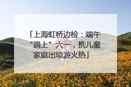 上海虹桥边检：端午“遇上”六一，携儿童家庭出境游火热