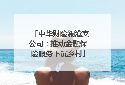 中华财险澜沧支公司：推动金融保险服务下沉乡村