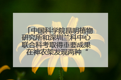 中国科学院昆明植物研究所和深圳兰科中心联合科考取得重要成果 在神农架发现两种“国保”级兰花