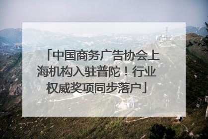 中国商务广告协会上海机构入驻普陀！行业权威奖项同步落户