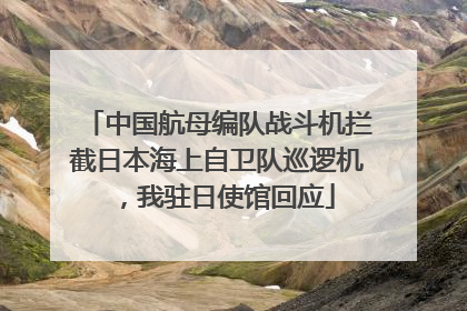 中国航母编队战斗机拦截日本海上自卫队巡逻机，我驻日使馆回应