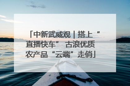 中新武威观｜搭上“直播快车” 古浪优质农产品“云端”走俏