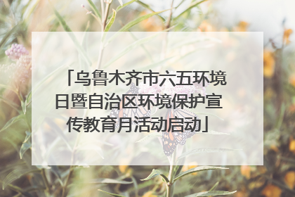 乌鲁木齐市六五环境日暨自治区环境保护宣传教育月活动启动