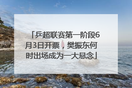 乒超联赛第一阶段6月3日开票，樊振东何时出场成为一大悬念