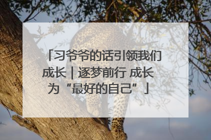 习爷爷的话引领我们成长｜逐梦前行 成长为“最好的自己”
