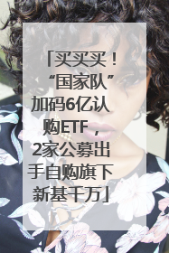 买买买！“国家队”加码6亿认购ETF，2家公募出手自购旗下新基千万