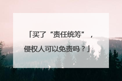 买了“责任统筹”，侵权人可以免责吗？