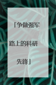 争做强军路上的科研先锋