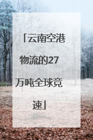 云南空港物流的27万吨全球竞速