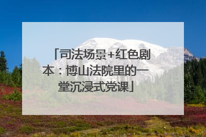司法场景+红色剧本：博山法院里的一堂沉浸式党课
