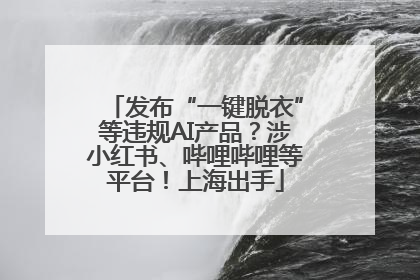 发布“一键脱衣”等违规AI产品？涉小红书、哔哩哔哩等平台！上海出手
