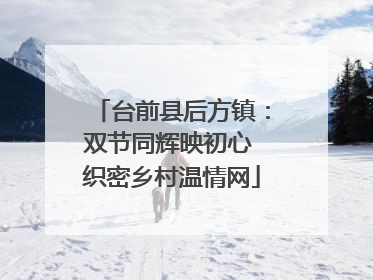 台前县后方镇：双节同辉映初心 织密乡村温情网