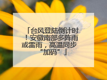 台风登陆倒计时！安徽南部多阵雨或雷雨，高温同步“加码”